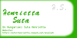 henrietta suta business card